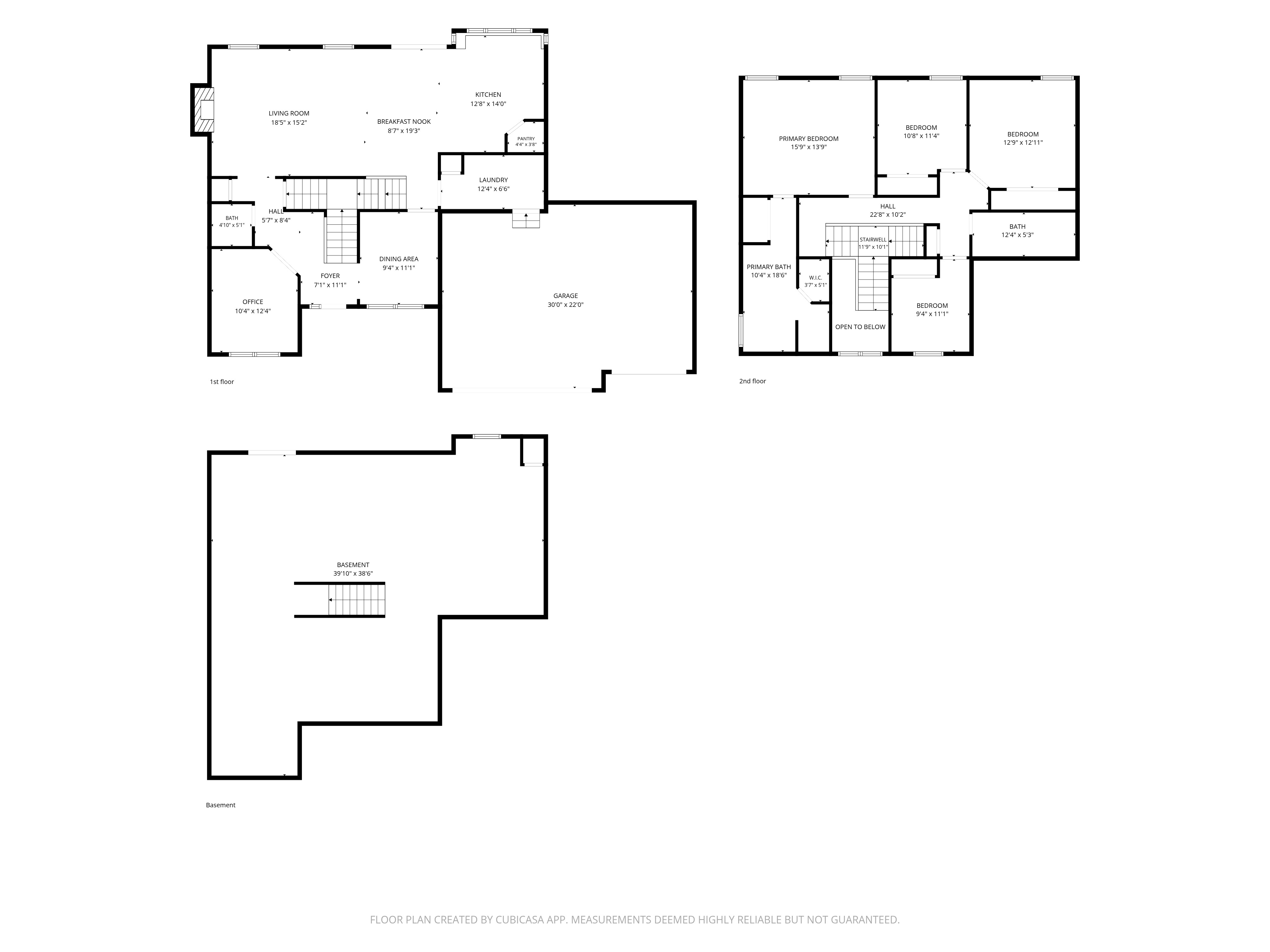 Two-Story Floor Plan with Dimensions - HelixMind Real Estate Media